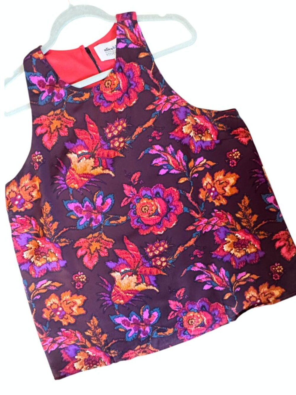 EUC Stitch Fix | Alice Blue Silk Layered Floral Blouse